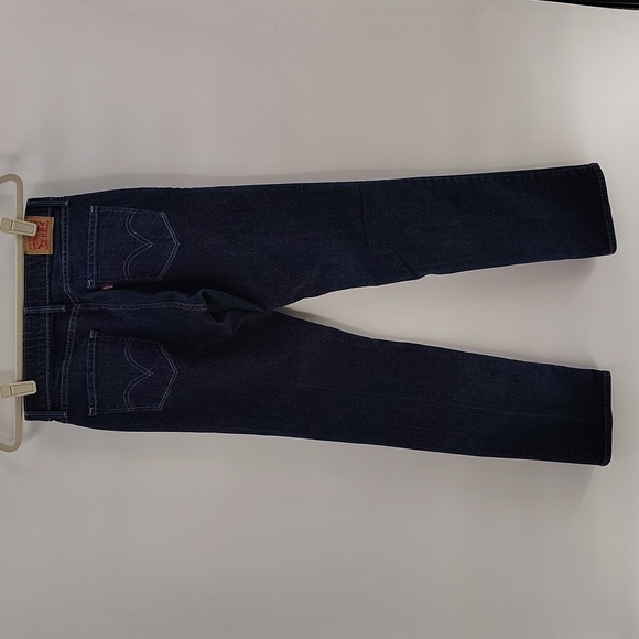 Levi's 525 Perfectly Waist Straight Denim Blue Jeans Size 8 Stretch Waist - Picture 5 of 8